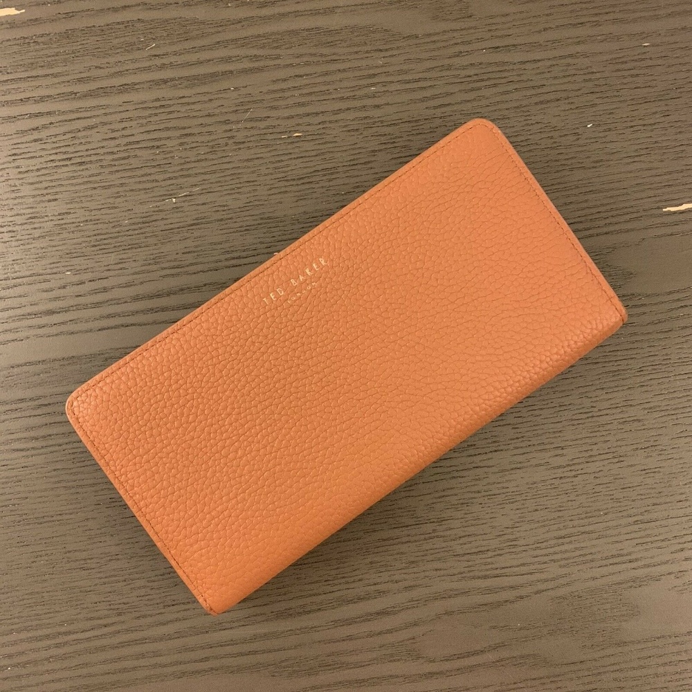 Ted Baker Tan Pebbled Leather Continental Wallet